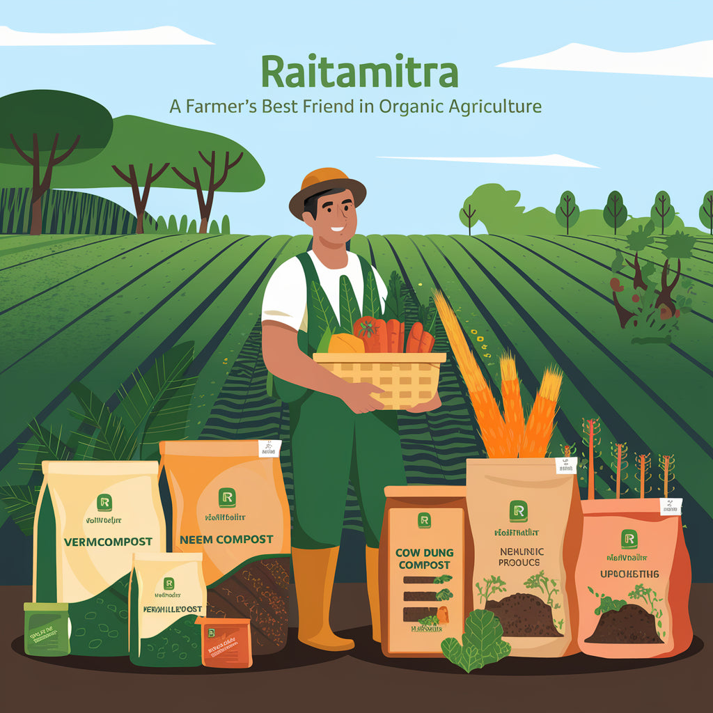 Focuses on organic farming inputs, offering products like vermicompost, neem oil, red soil, potting soil, cocopeat, and bone meal compost