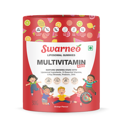 Swarneo multivitamin gummies for children – tasty, easy-to-chew supplement supporting daily wellness and development.