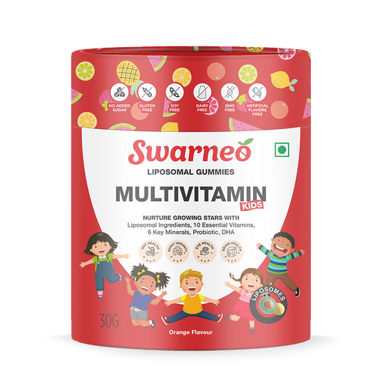 Swarneo multivitamin gummies for children – tasty, easy-to-chew supplement supporting daily wellness and development.