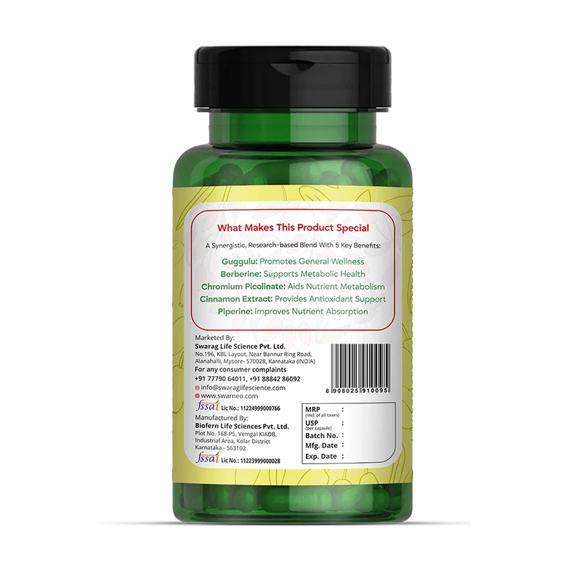 Swarneo - Berberine 1000mg Capsule
